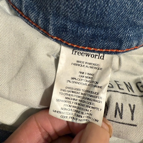 Free World Messenger Skinny Blue Jeans Size 30 - Picture 3 of 9
